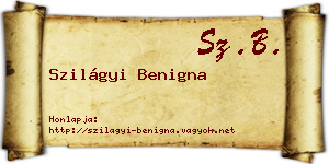 Szilágyi Benigna névjegykártya